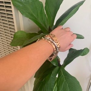 Silver and Rose gold Studded bracelet